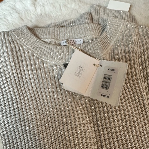 NWT Brunello Cucinelli Gray Sweater - Picture 2 of 5
